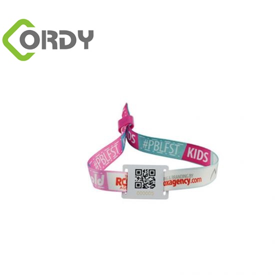Pulsera tejida RFID impresa personalizada